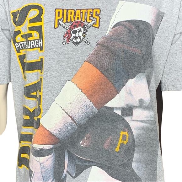 Lee Sport NLB Pittsburgh Pirates T-shirt Short Sleeve Gray Size L - Picture 2 of 7